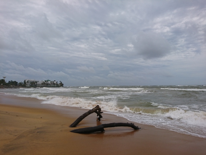 Walking in Mount Lavinia beach, Colombo, Sri Lanka